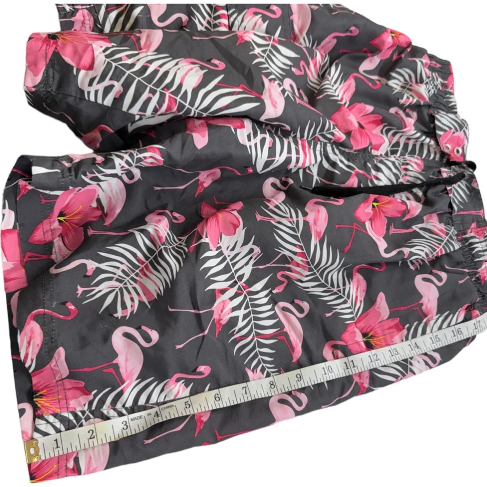 NBN Gear size small mens swim trunks flamingo